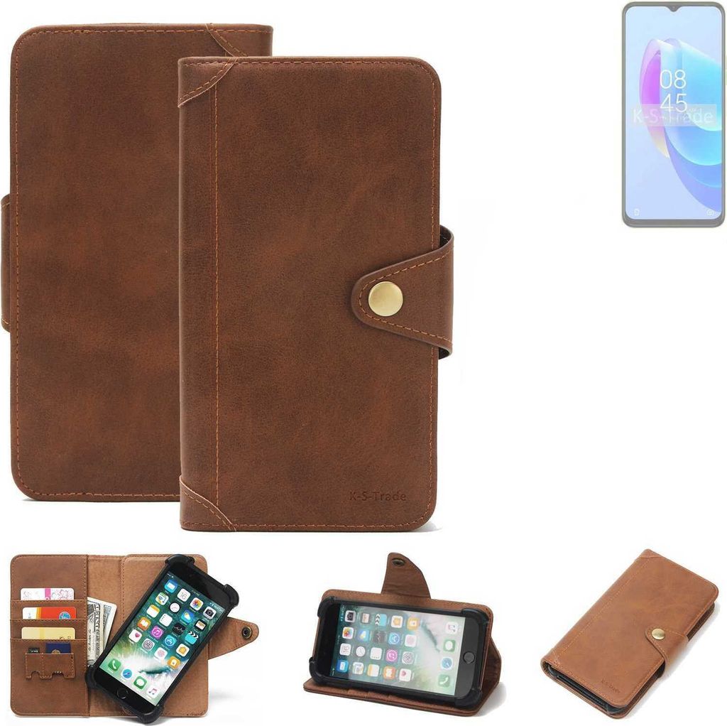 K-S-Trade Handyhülle kompatibel mit Tecno Spark 9 Pro Schutz Hülle Walletcase Bookstyle Tasche Case Handytasche Wallet Flipcase Cover Polyurethan...