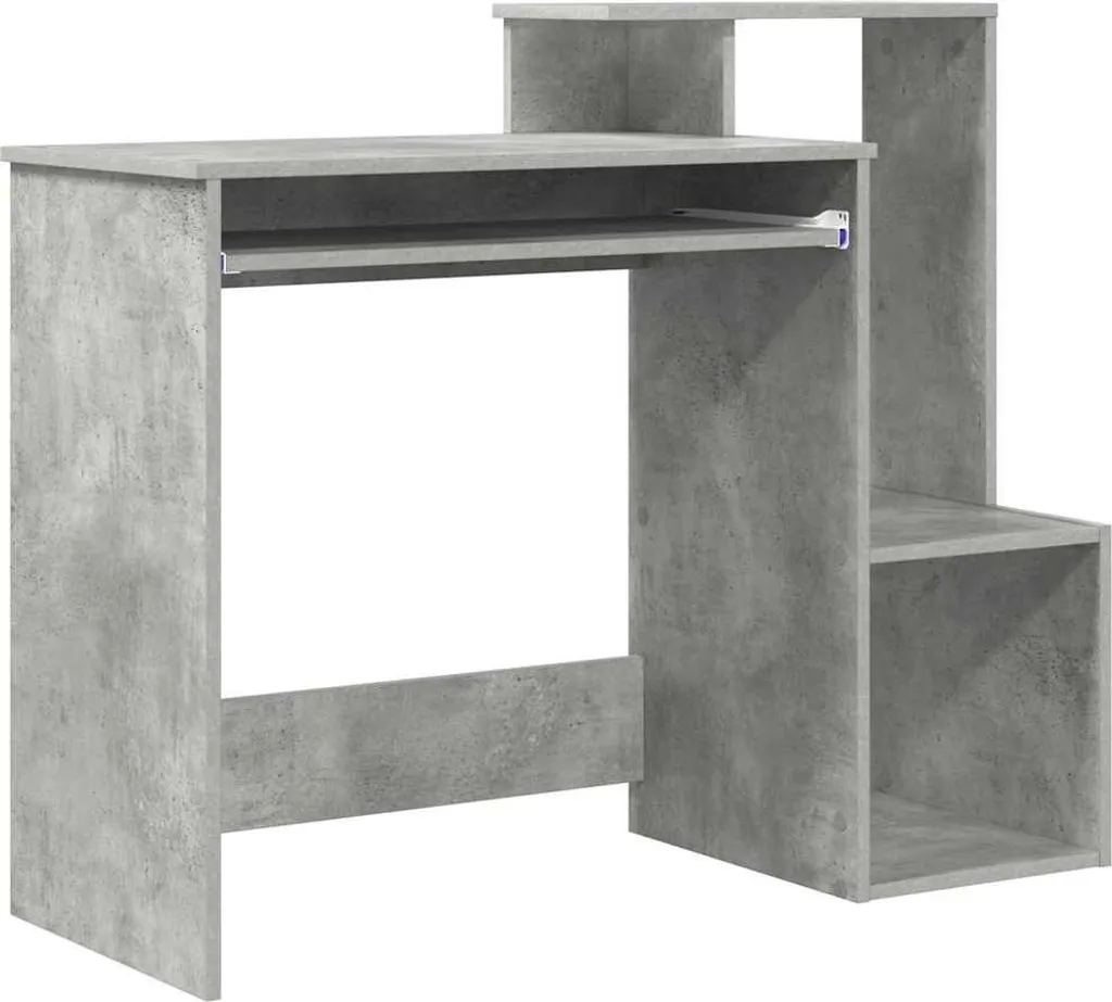 Offerta Scrivania Grigio Cemento 106x41 | Tavolo Ufficio Casa Legno