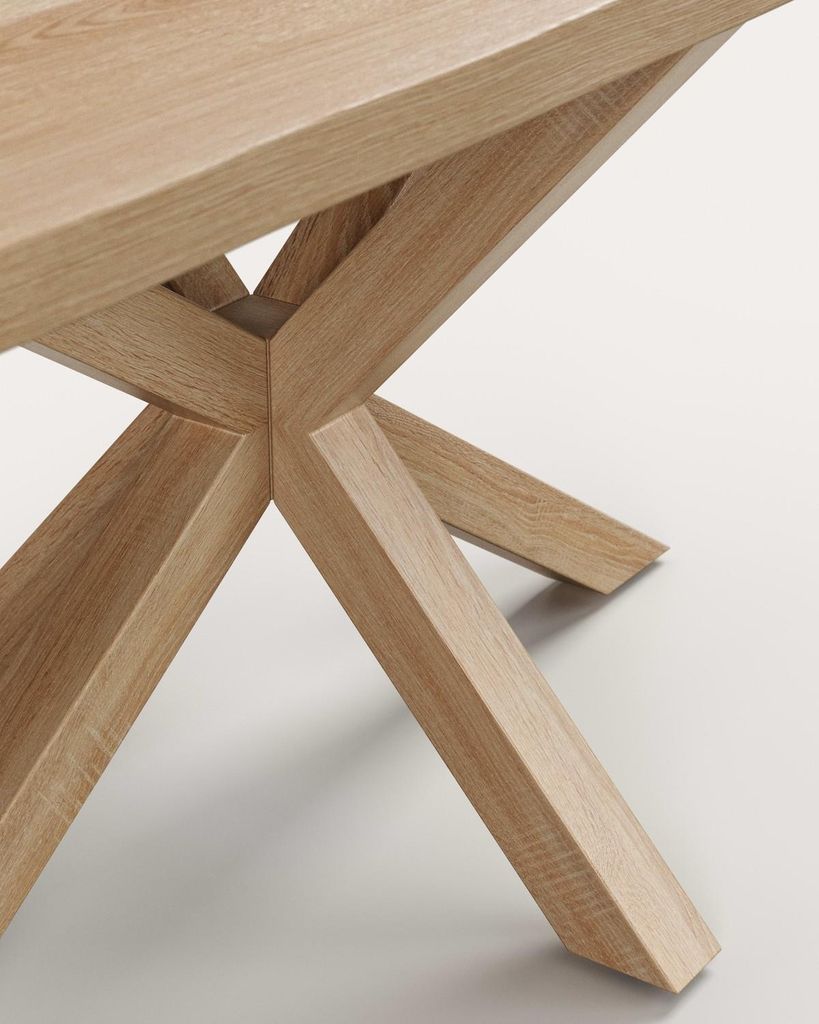 Tisch Argo 160 x 90 x 78 cm Spanplatte Eichenfurnier Stahl Braun