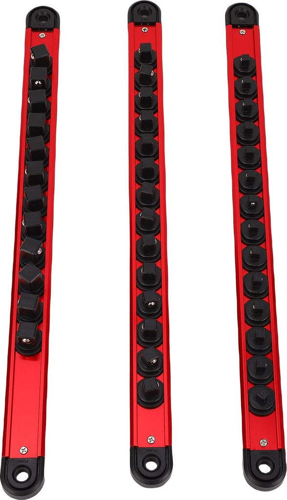3-teiliges Set Steckschlüssel-Organizer 1/4 Zoll, 3/8 Zoll, 1/2 Zoll, tragbare Hänge-Steckschlüsselhalter aus Aluminiumlegierung für Lager