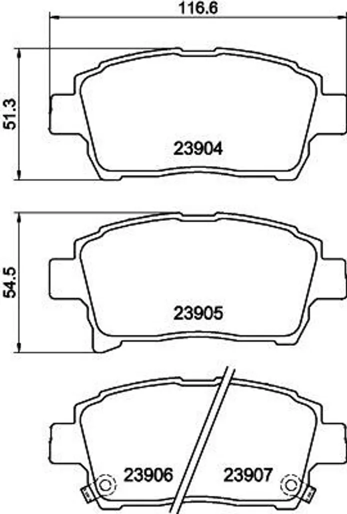 Plaquettes de frein haute qualité pour MR 2 III (ZZW3) HELLA 8DB 355