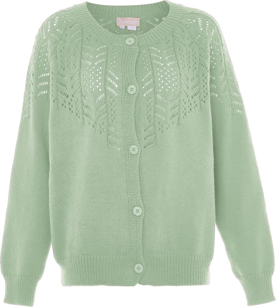 Jalene damen pullover - pistazien grün, XS/S