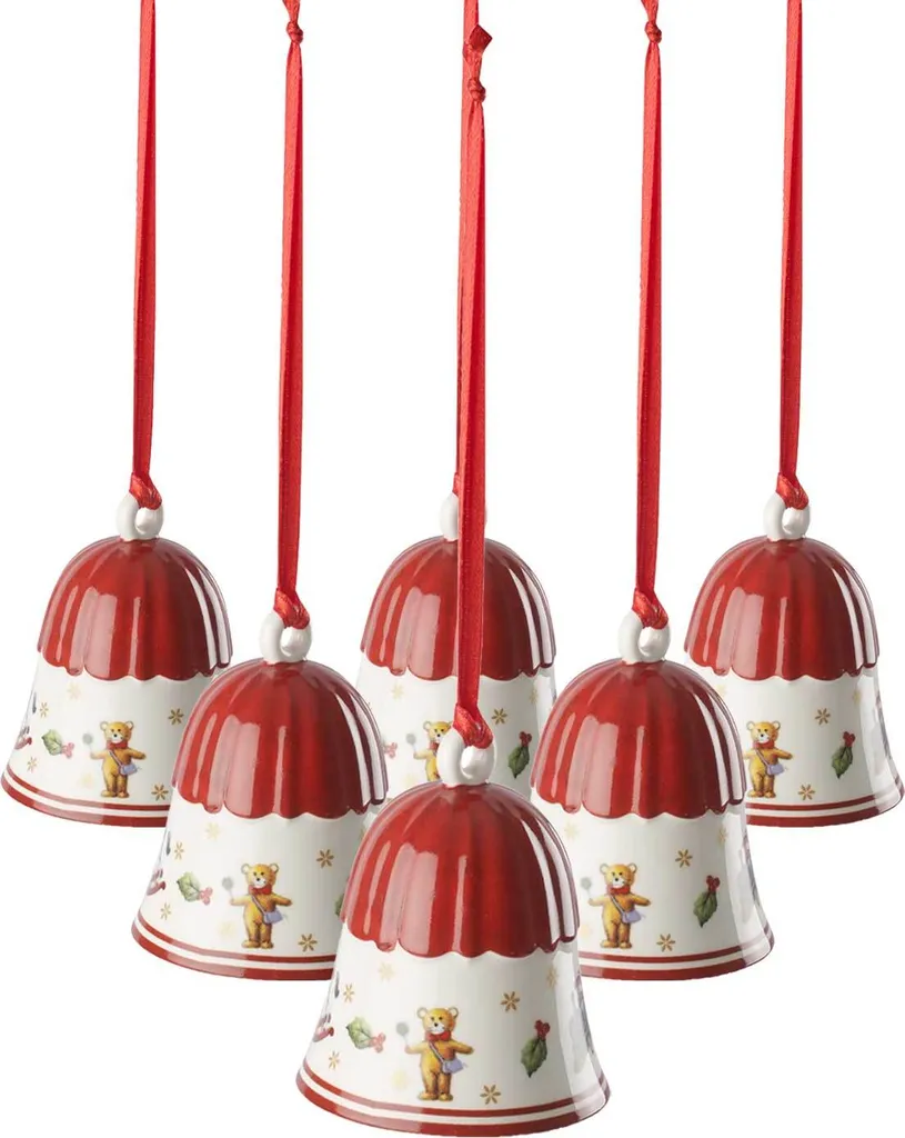 Cloche de Noël Toy's Delight en Porcelaine Premium ø 5,4 cm - Set de 6 unités
