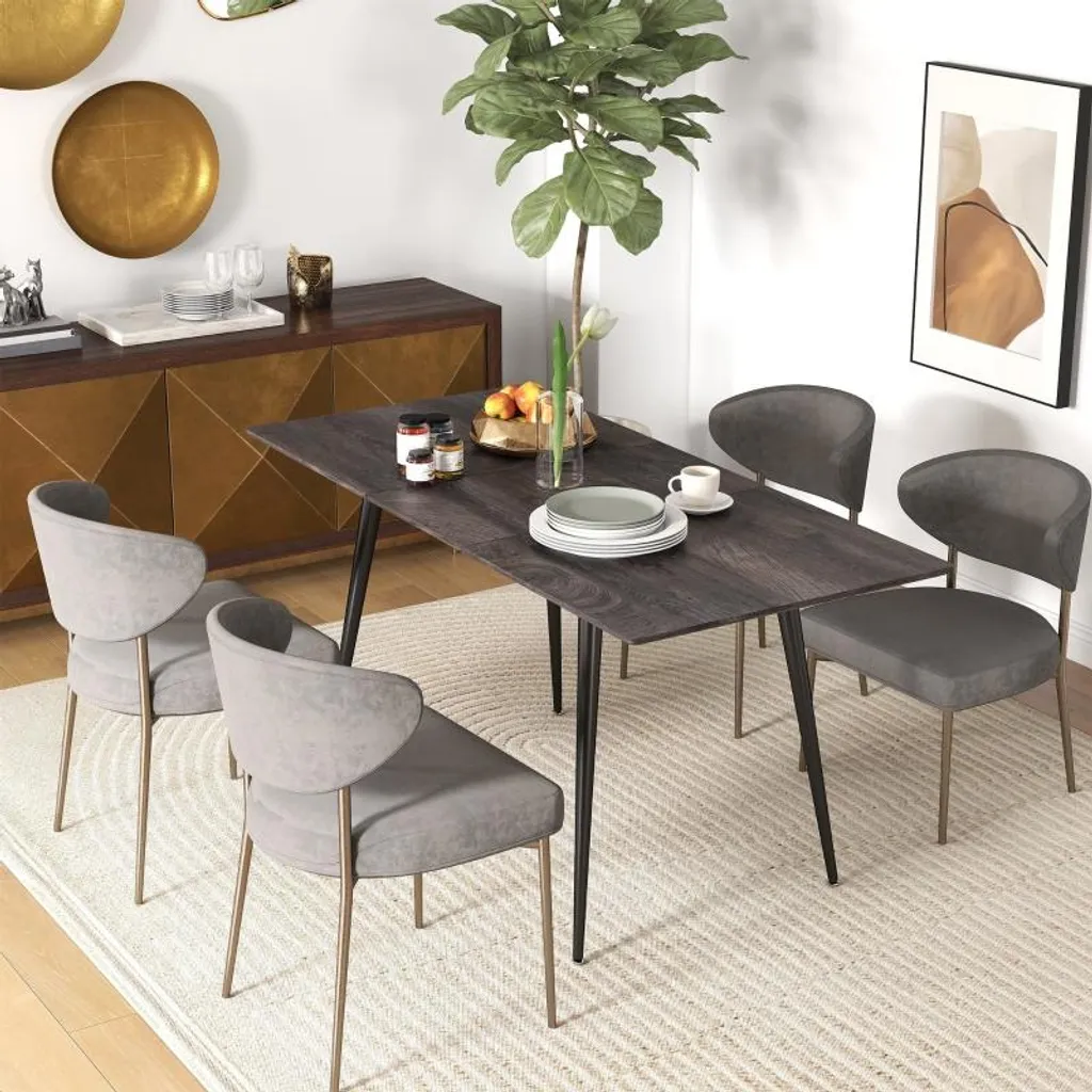 Table extensible pour recevoir 8 invités avec pieds en acier durable - 7