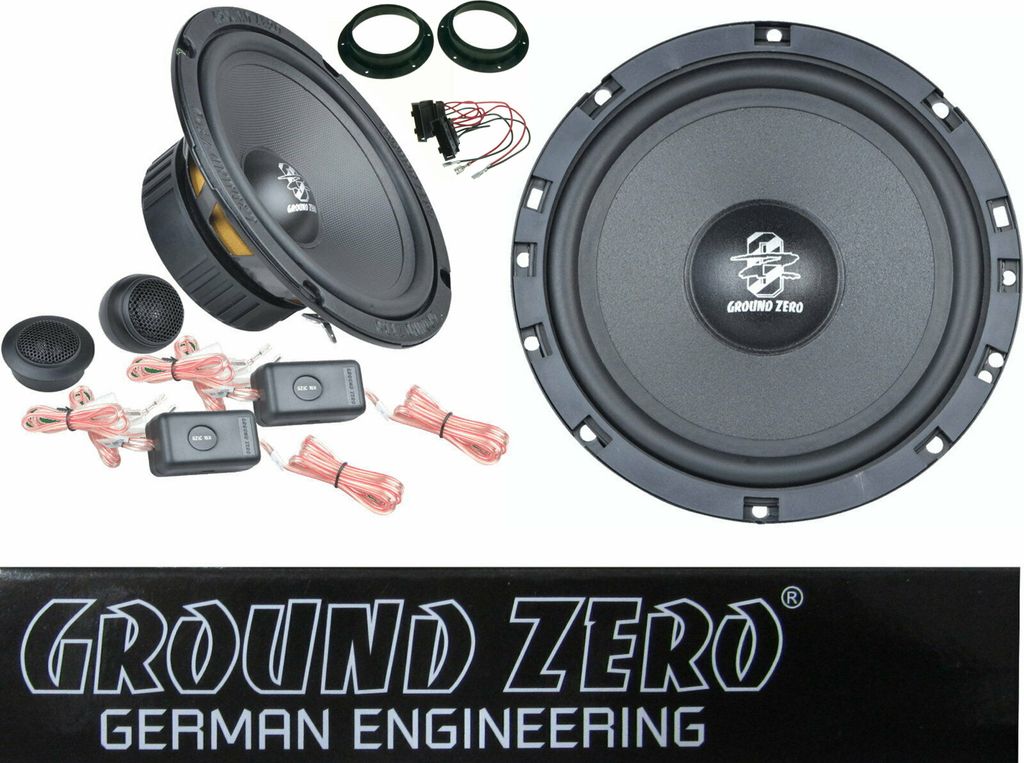 passend für VW Golf 5 V ab 2003 Ground Zero 2Wege kompo Lautsprecher Set Tür Vorn 300 Watt
