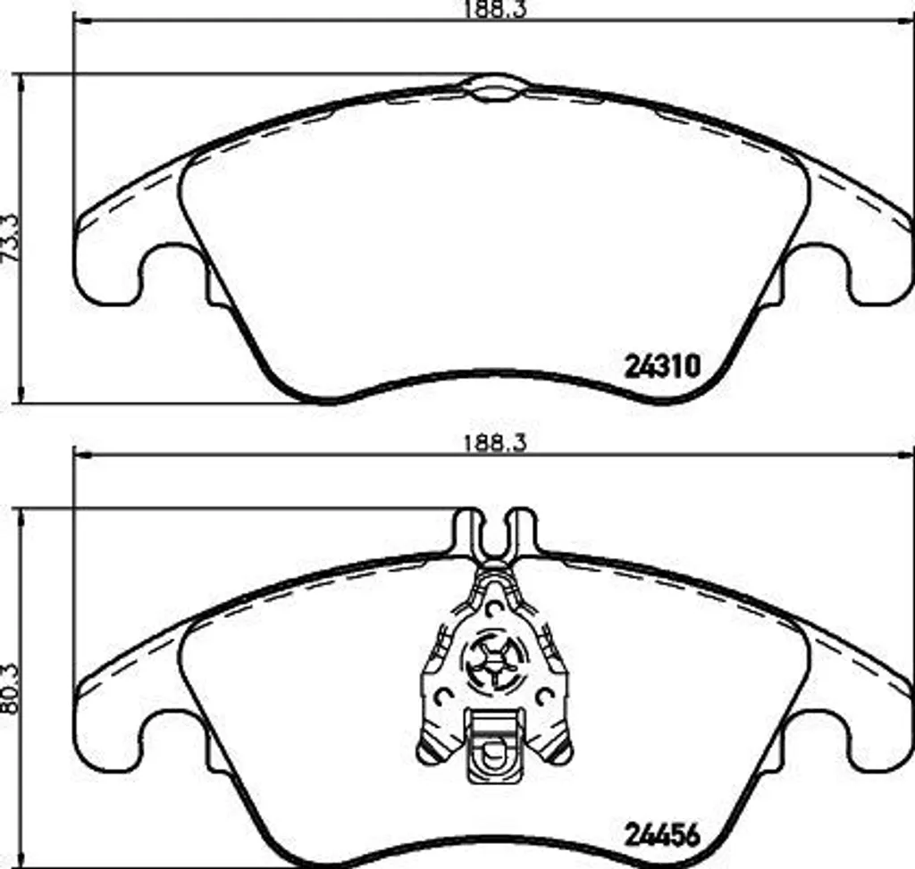 Plaquettes de frein HELLA 8DB 355 012-621 pour Mercedes Classe C E CLS