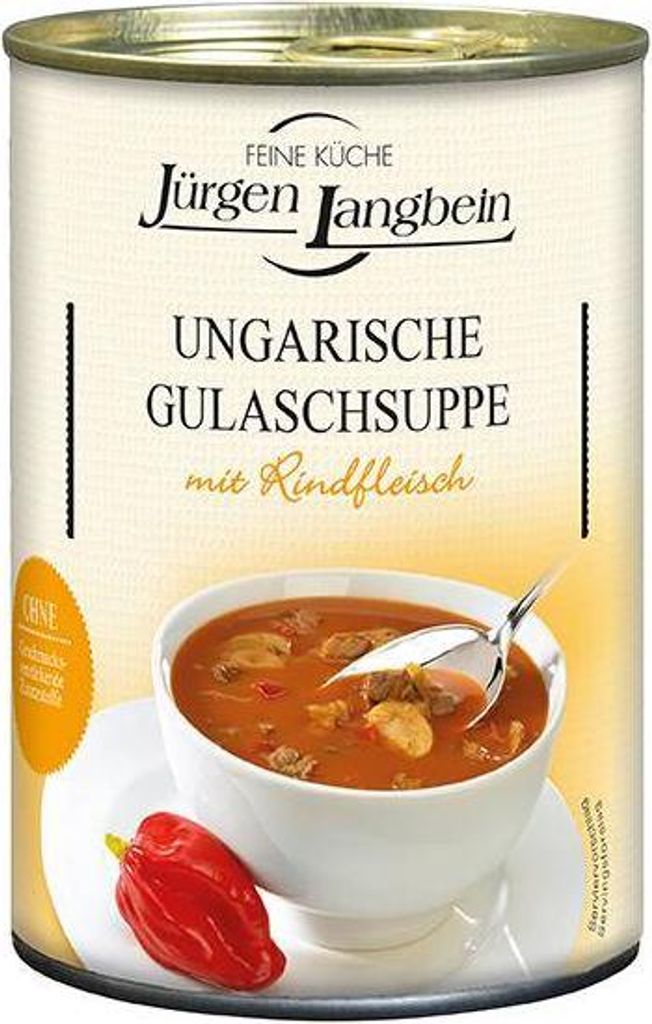 Jürgen Langbein Ungarische Gulaschsuppe 400ml Dose Ohne Produktbild 