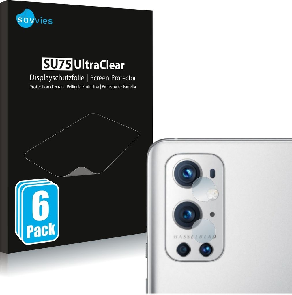 6x Für OnePlus 9 Pro (NUR Kameraschutz) Schutzfolie Savvies Displayschutz Display Schutz Folie Klar Transparent