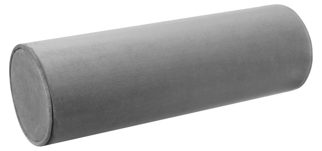 Velours-Rollenpolster 45x15 cm – Grau, , waschbarer Bezug, Markenqualität