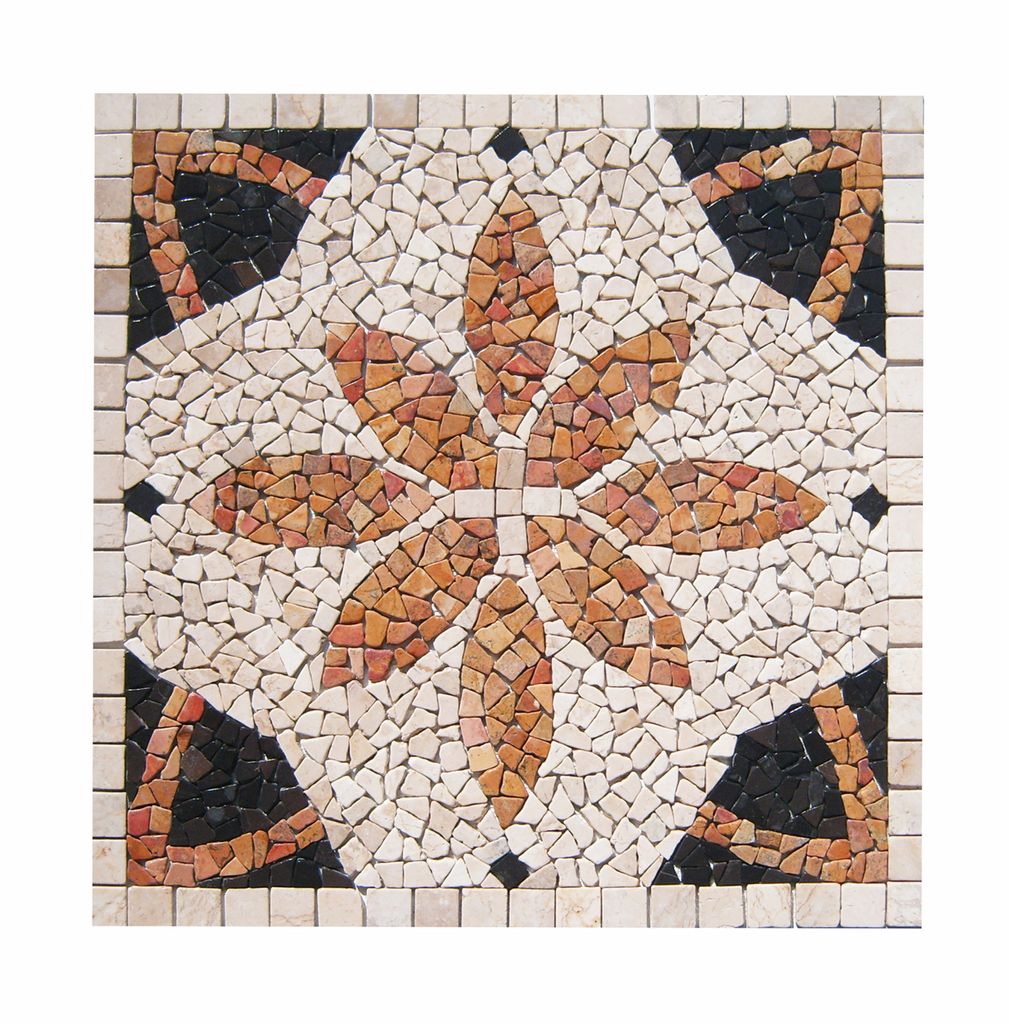 Marmor Mosaik / Naturstein Mosaik rosé matt auf Netz Fliesen unpoliert 1qm 
