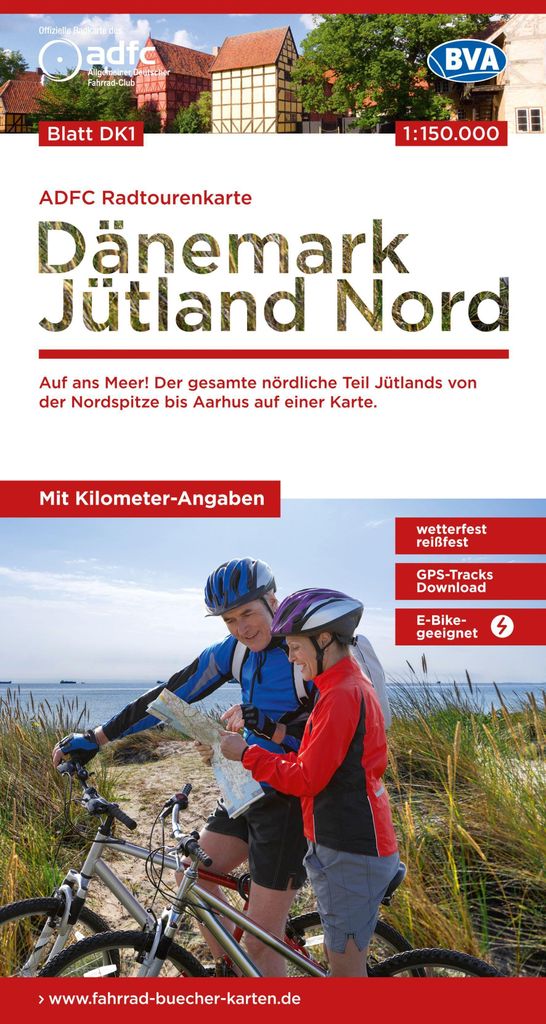 BVA ADFC Radtourenkarte Dänemark/Jütland Nord 1:150.000