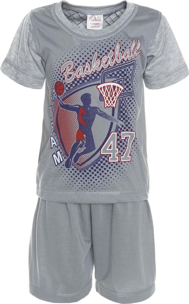 New Look Jungen Schlafanzug Pyjama Anthrazit 104