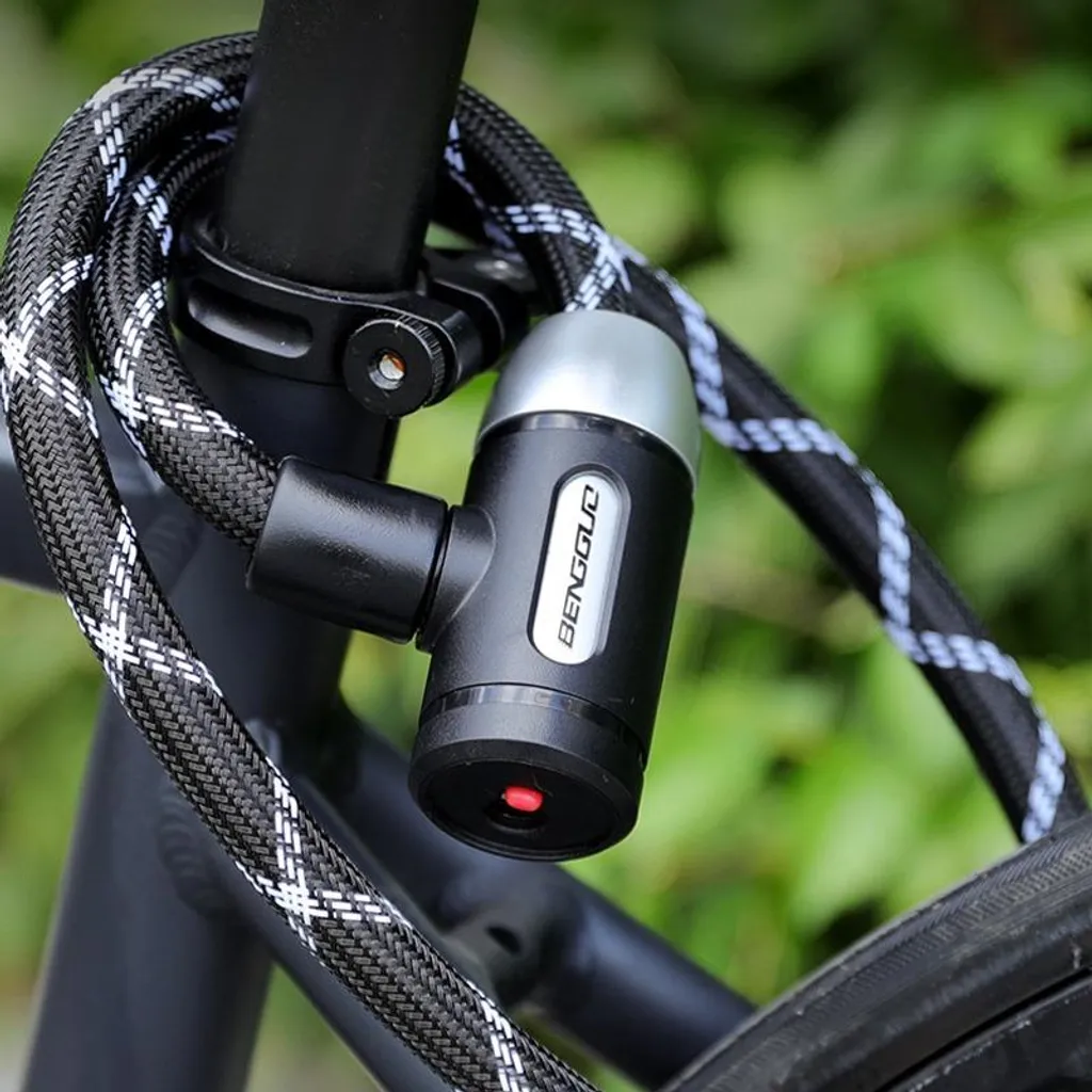 INF Lucchetto Bici Antifurto - Acciaio e Nylon per MTB e Strada - 2