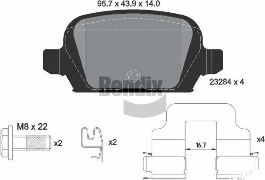 Plaquettes de Frein BPD1956 Haute Performance OE 09200132 Opel Corsa