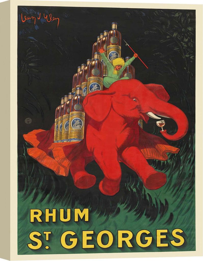 Vintage-Poster auf Leinwand - Jean d'Ylen - Rhum St Georges - 100 x 70 cm