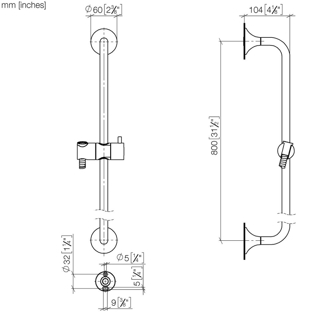 Dornbracht VAIA Duschgarnitur ohne Handbrause, 26413809-42