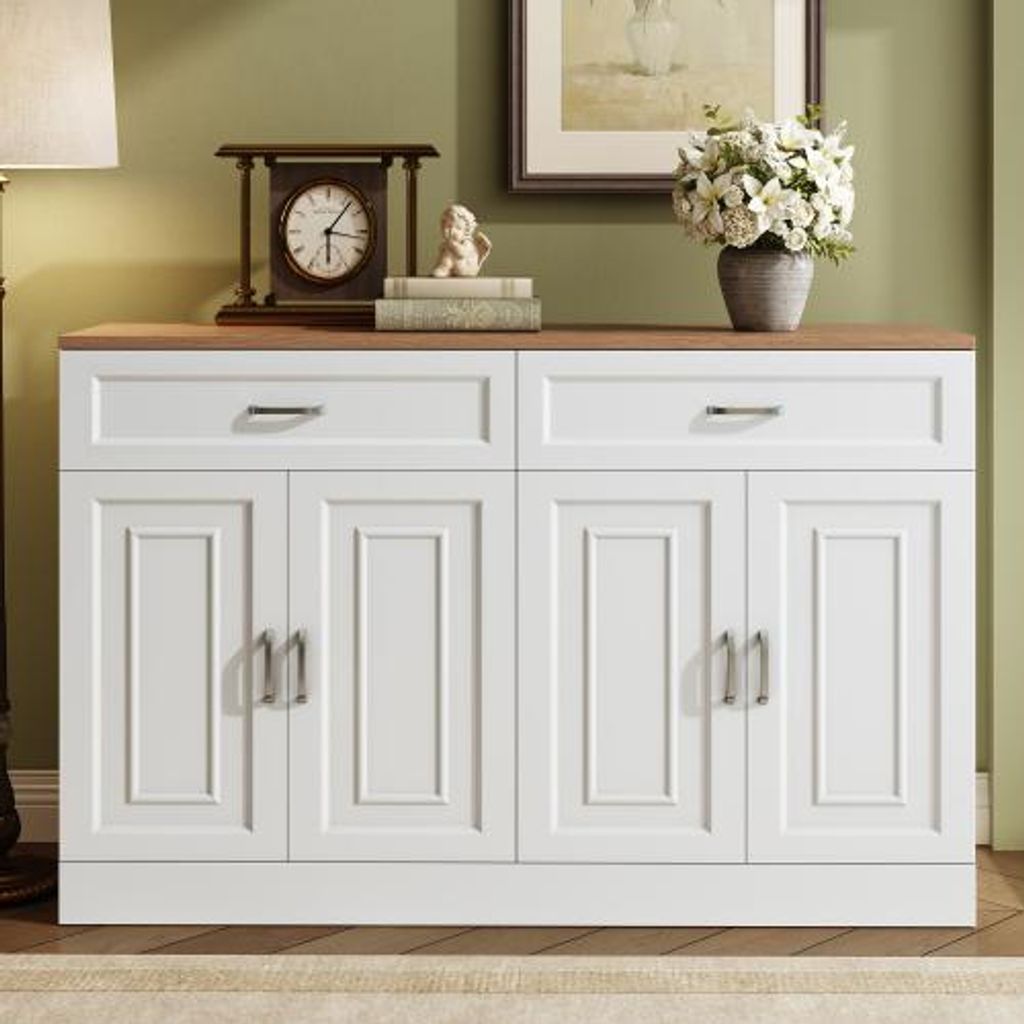 Sideboard mit Regalen,Kommode,Wohnzimmerunterschrank Aufbewahrungsschrank