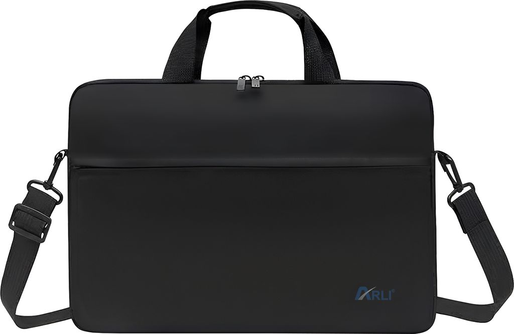 ARLI Laptoptasche 17 Zoll schwarz Hand- Umhängetasche mit