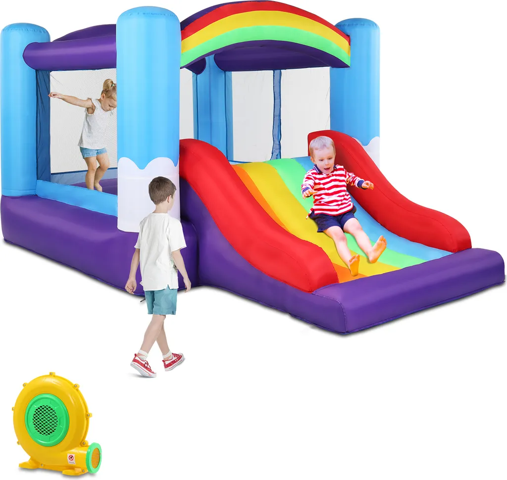 Aire de jeux gonflable avec toboggan extérieur et sac de transport FCH