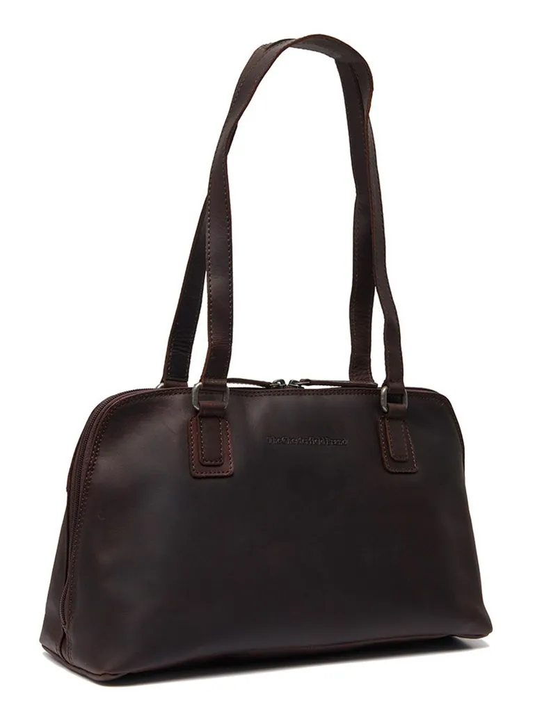 Sac à épaule en cuir pour femme Santorini Shoulderbag marron vintage