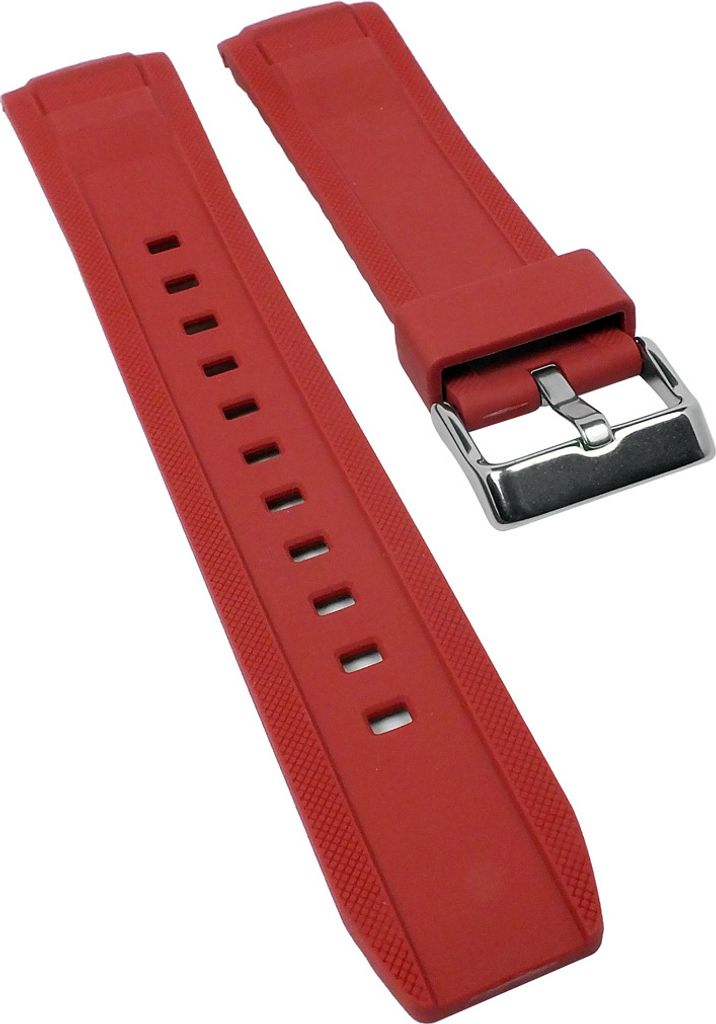 Uhrenarmband Casio | Ersatzband Resin rot für Collection MTP-1316