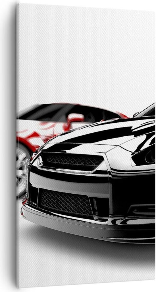Bild auf Leinwand - Leinwandbild - Autos Sport Eleganz - 55x100cm - Wand Bild - Wanddeko - Leinwanddruck - Bilder - Kunstdruck - Wanddekoration - L...