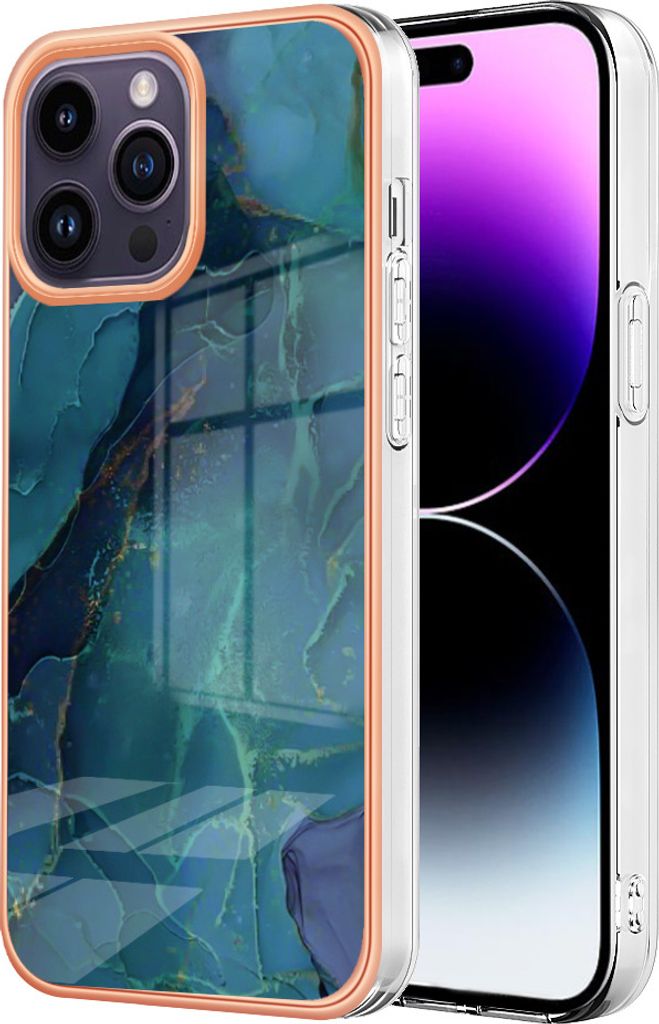 iPhone 14 Pro Hülle, Muster Dünn TPU Silikon Stoßdämpfer Bumper Schutzhülle für iPhone 14 Pro Grün