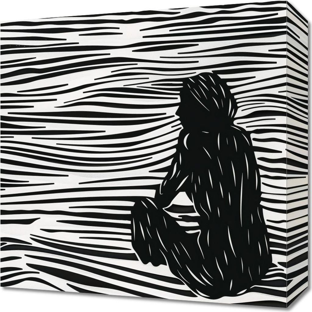 Bild 40x40cm Zusammengesetzte Fluidlinien