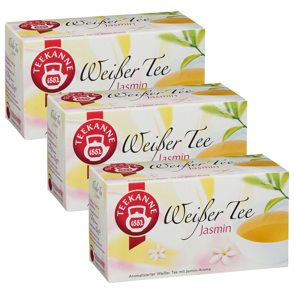Teekanne Weißer Tee Jasmin mild im Geschmack 20 Teebeutel Produktbild 