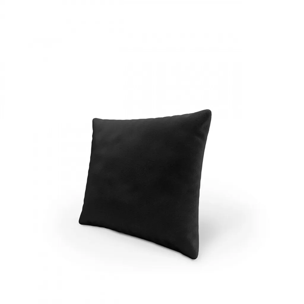 Coussin carré noir ZANE 1 en tissu texturé pour canapé et fauteuil chic