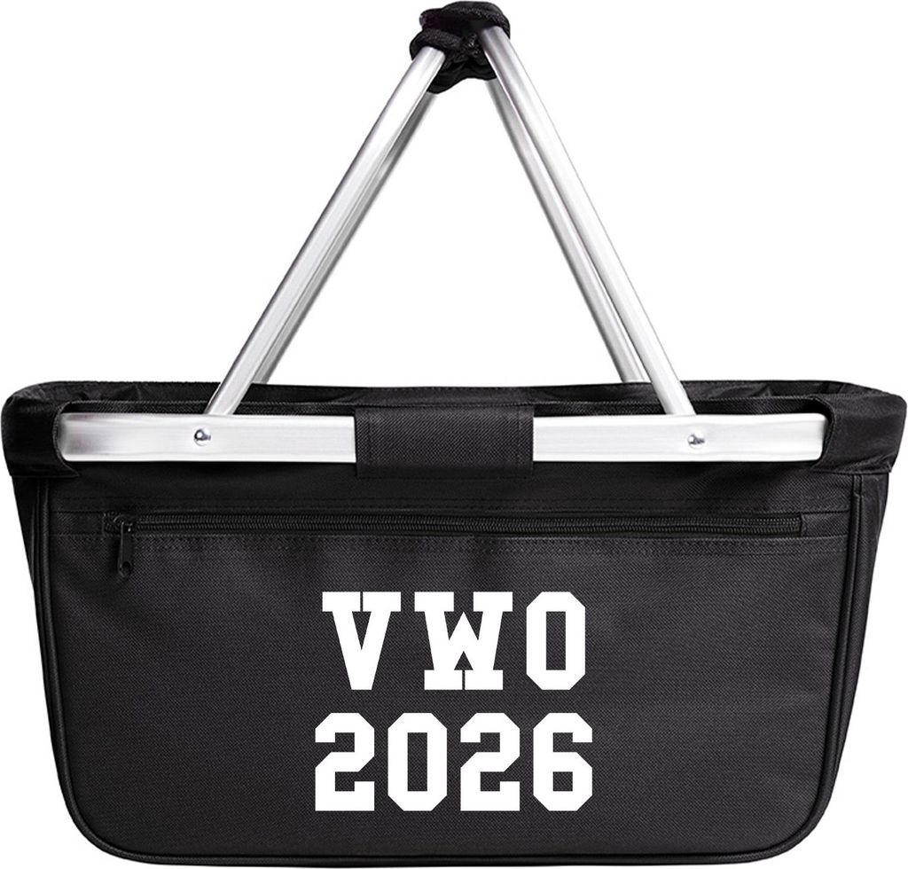 Huuraa Einkaufskorb VWO 2026 Abschluss Niederlande 20 Liter Black faltbarer Tragekorb Geschenkidee