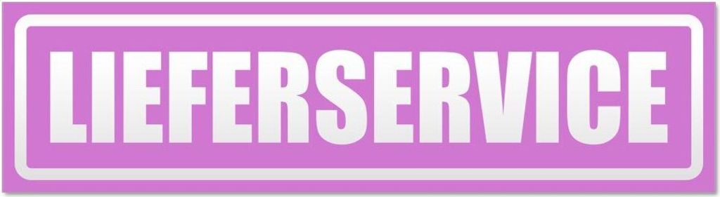 Kiwistar - Autoaufkleber - Flieder - 20 x 5,3 cm - Lieferservice invertiert - Hinweis Aufkleber Sticker für Auto, Kfz, Fahrrad, PKW, LKW
