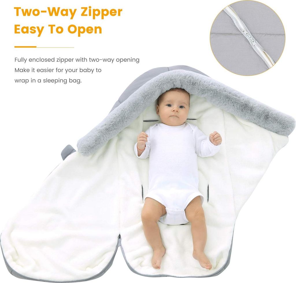 Lammfell Kinderwagen Orzbow Faux Schaffell Winterfu Produktbild-Vorschau 12