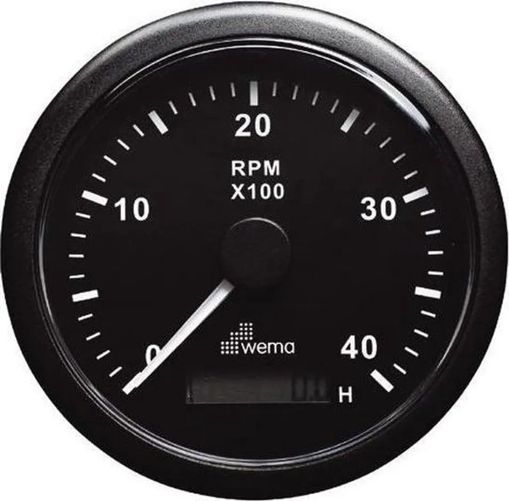 Réglez votre Régime Moteur : Compte-tours Wema 4000 tr/min avec Heures