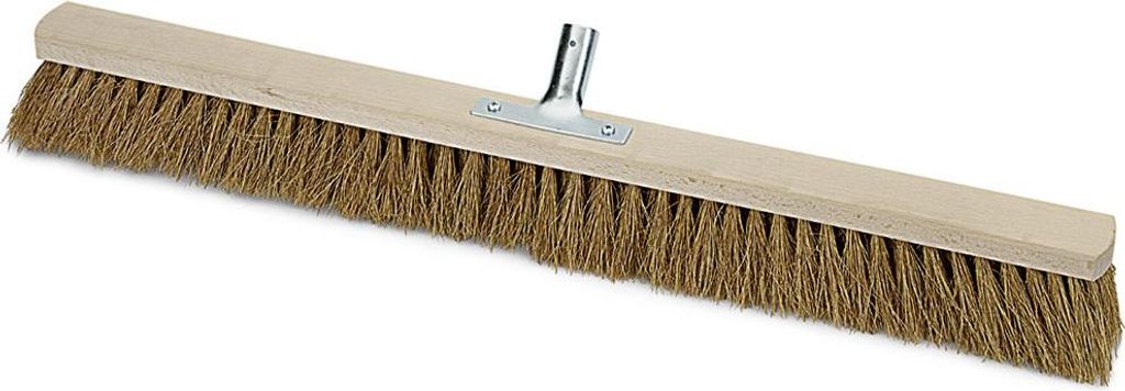 Nölle Profi Brush Saalbesen 50 cm, Natur-Kokos mit Metallstielhalter | 1 Stück