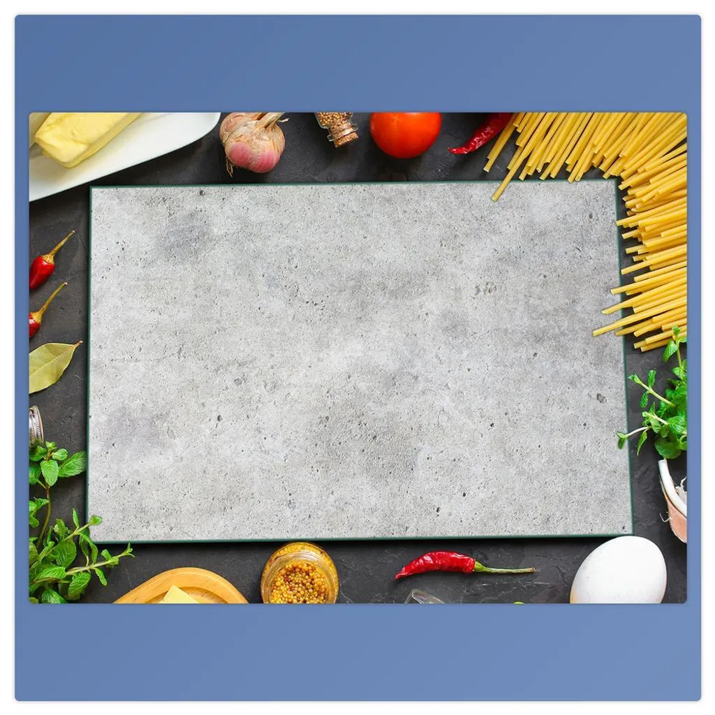 Copripiano Per Fornelli In Vetroceramica 80x52 Cm – Piastra Multiuso Bianco Astratto, Tagliere E Sottopentola, Ideale Per Cucine Piccole - 2