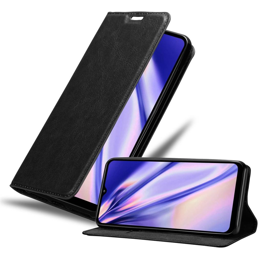 Cadorabo Hülle für Samsung Galaxy A32 5G Schutz Hülle in Schwarz Handyhülle Etui Case Cover Magnetverschluss