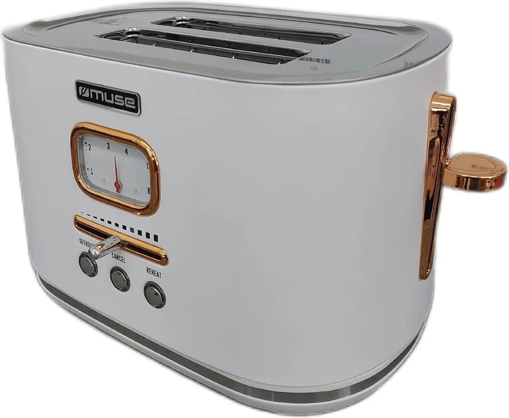 Tostapane Muse MS-130W Bianco 2 Fessure - Efficienza e Stile Minimal