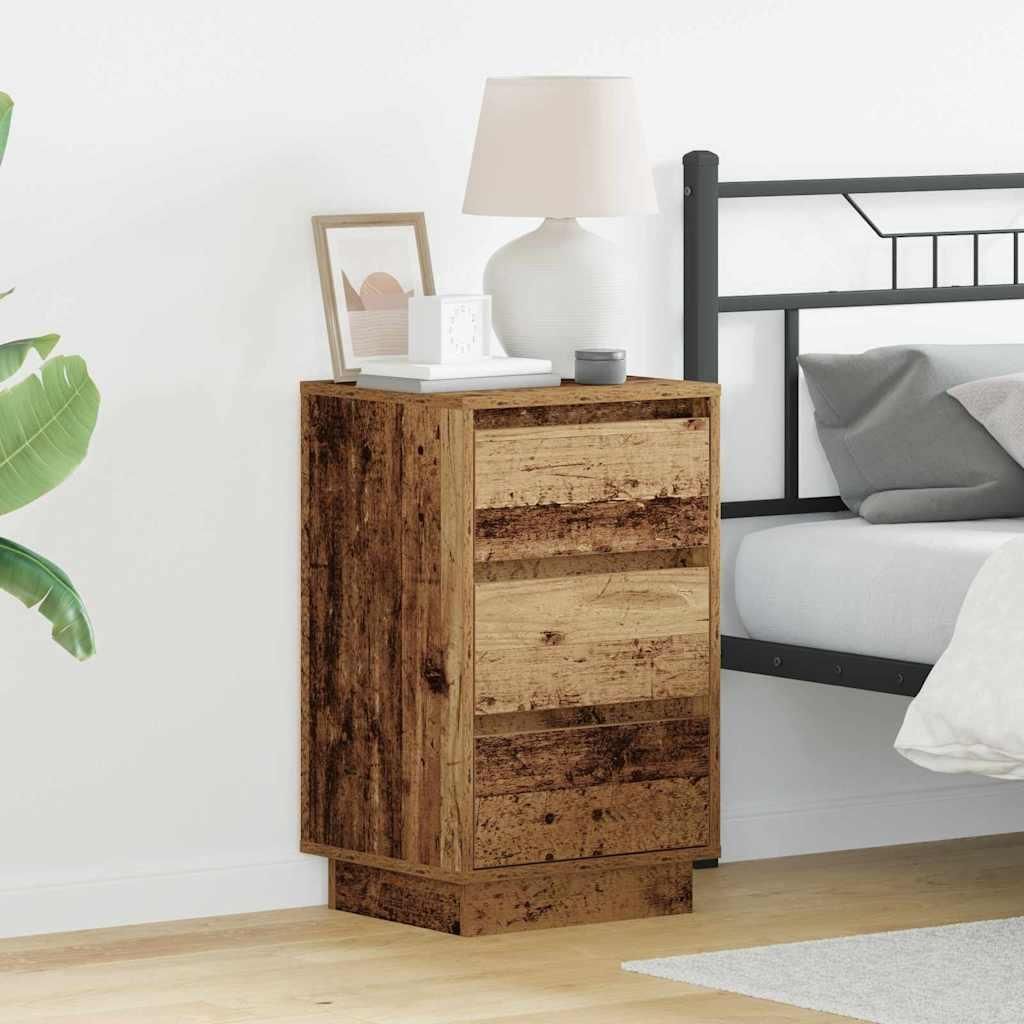 Maison Exclusive - Nachttisch Altholz 39 x 34,5 x 65 cm Holzwerkstoff