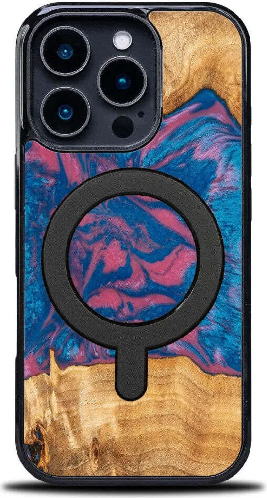 Custodia iPhone 16 Pro MagSafe Bewood Unique Neons Vegas | Legno Vero