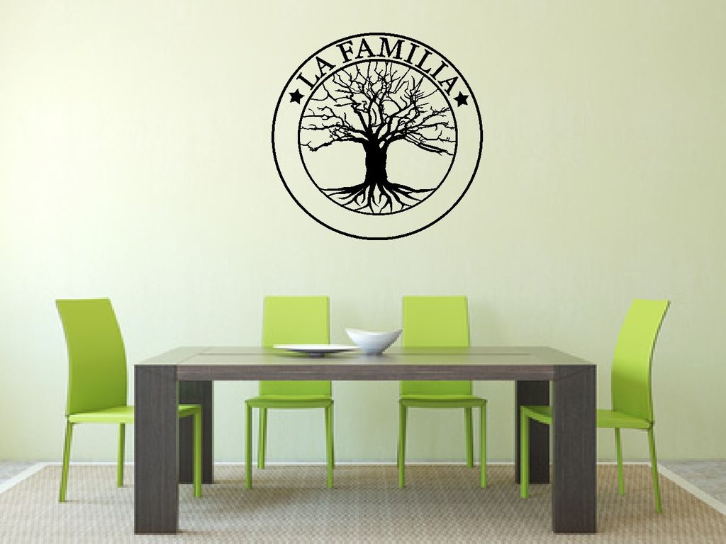 Lebensbaum, La Familia, Stammbaum der Familie, Wandtattoo