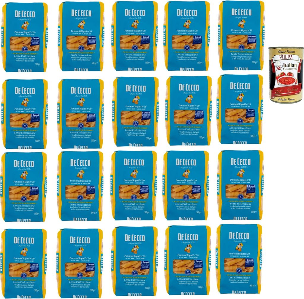 De Cecco Pennoni Rigati N°39, 100% Italienisch Pasta Nudeln Produktbild 