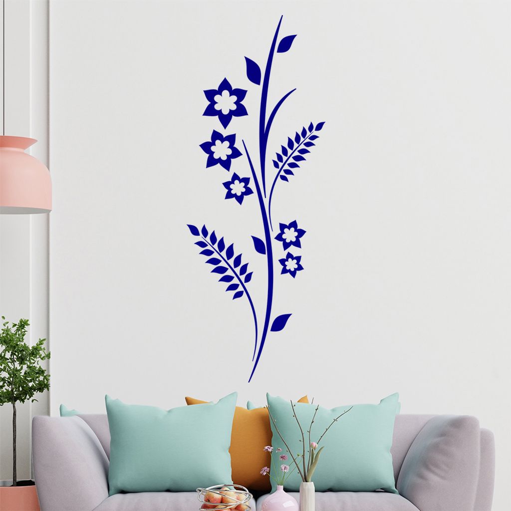 Stern - Blüte - Blume Wandtattoo in 6 Größen - Wandaufkleber Wall Sticker - Dekoration, Küche, Wohnzimmer, Schlafzimmer, Badezimmer