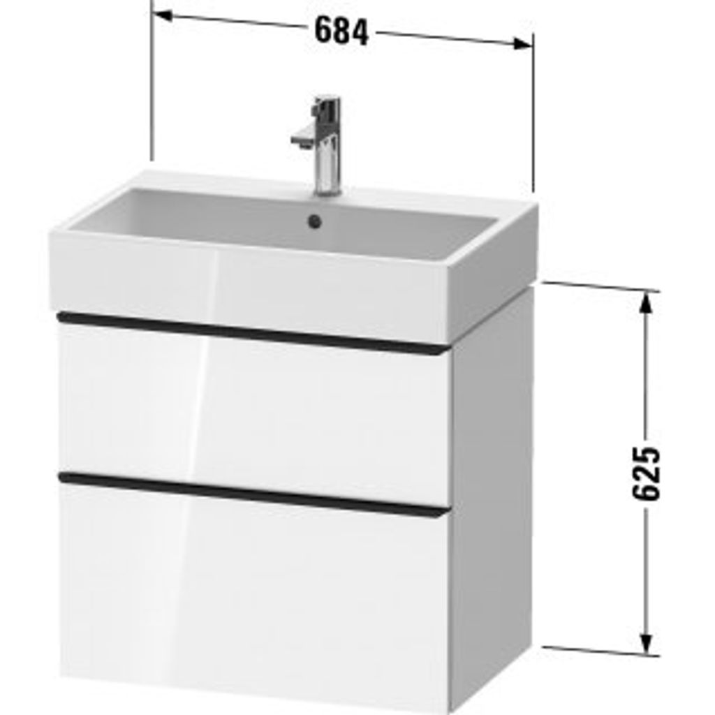 Duravit DE43720BD550000 DN WTU WH 684x442x625 Az 1 Ei