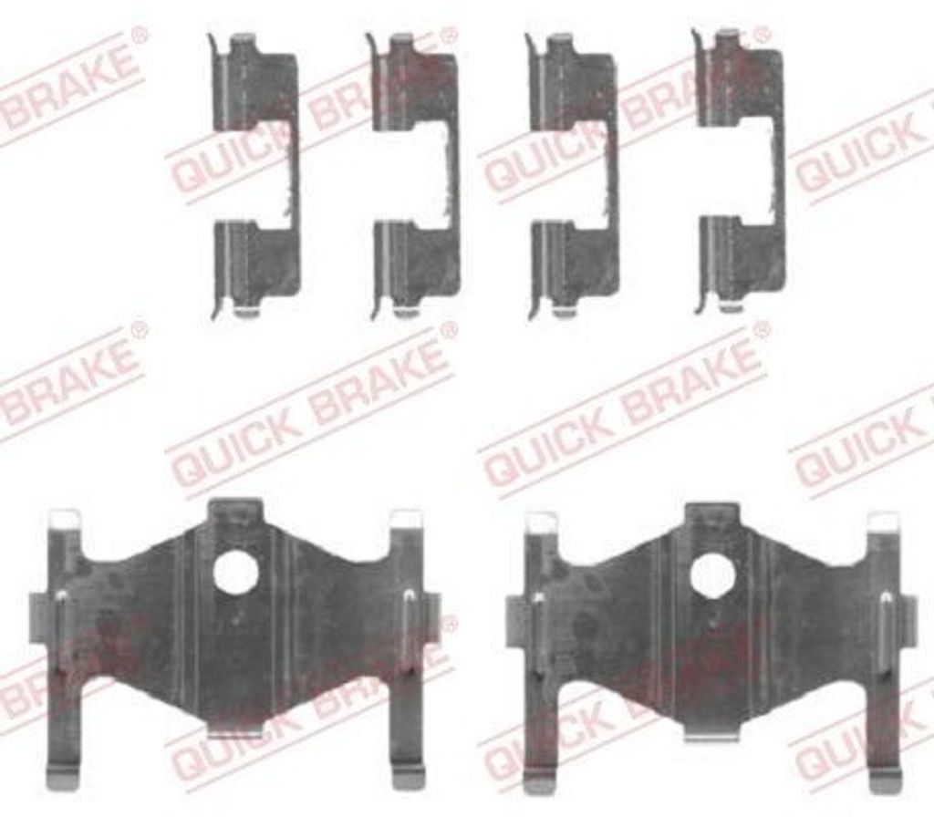 QUICK BRAKE 109-1710 Zubehörsatz Scheibenbremsbelag Hinten für HYUNDAI COUPE (GK) für NISSAN Maxima III Limousine (J30) für KIA CERATO (LD)