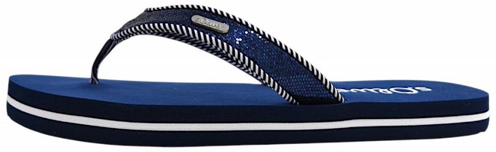 s.Oliver Damenschuhe Pantoletten Sportiv Zehensteg Blau Freizeit, Schuhgröße:37 EU