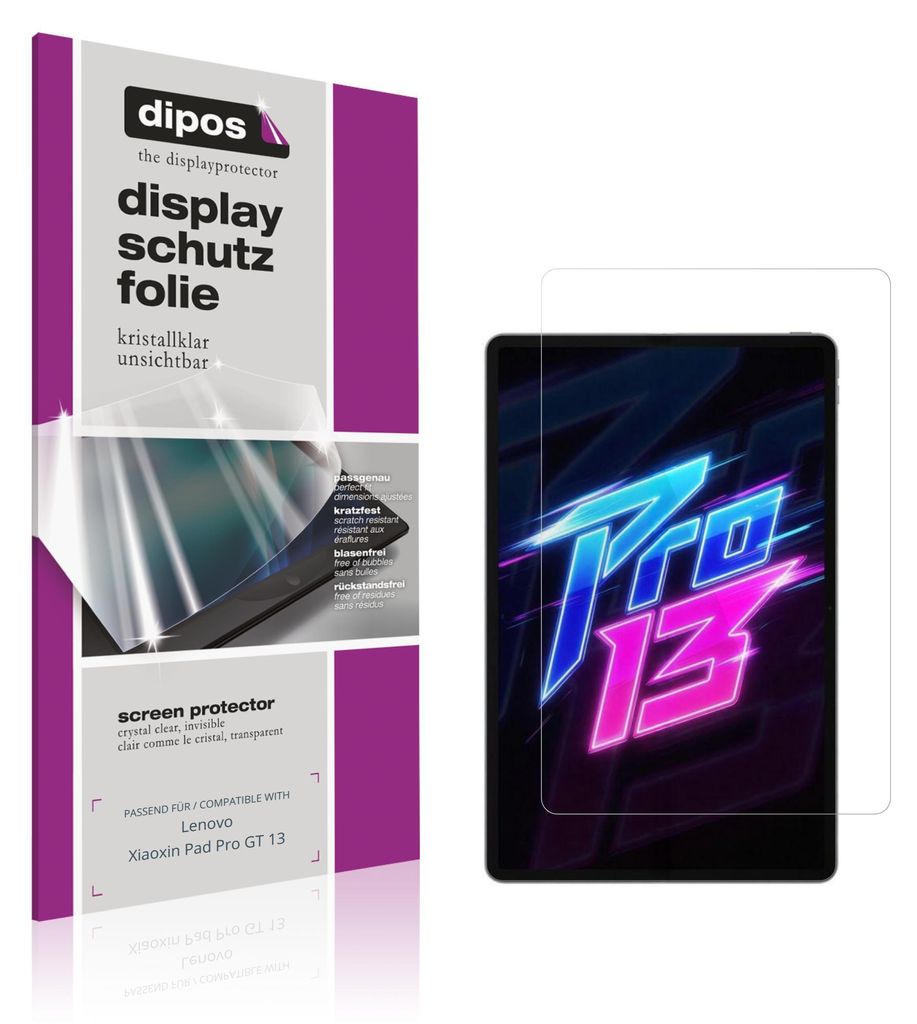 2x Schutzfolie für Lenovo Xiaoxin Pad Pro GT 13 klar Displayschutzfolie Folie Display Schutz dipos