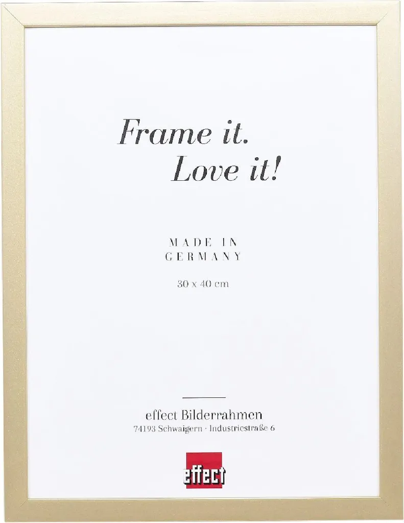 Cornice Oro 25x35 Top Cube in Legno Massello con Vetro Antiriflesso