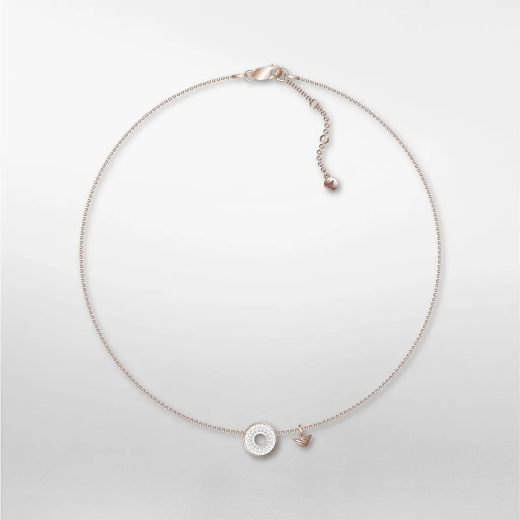 Collier ras de cou femme bicolore Emporio Armani en argent massif 925