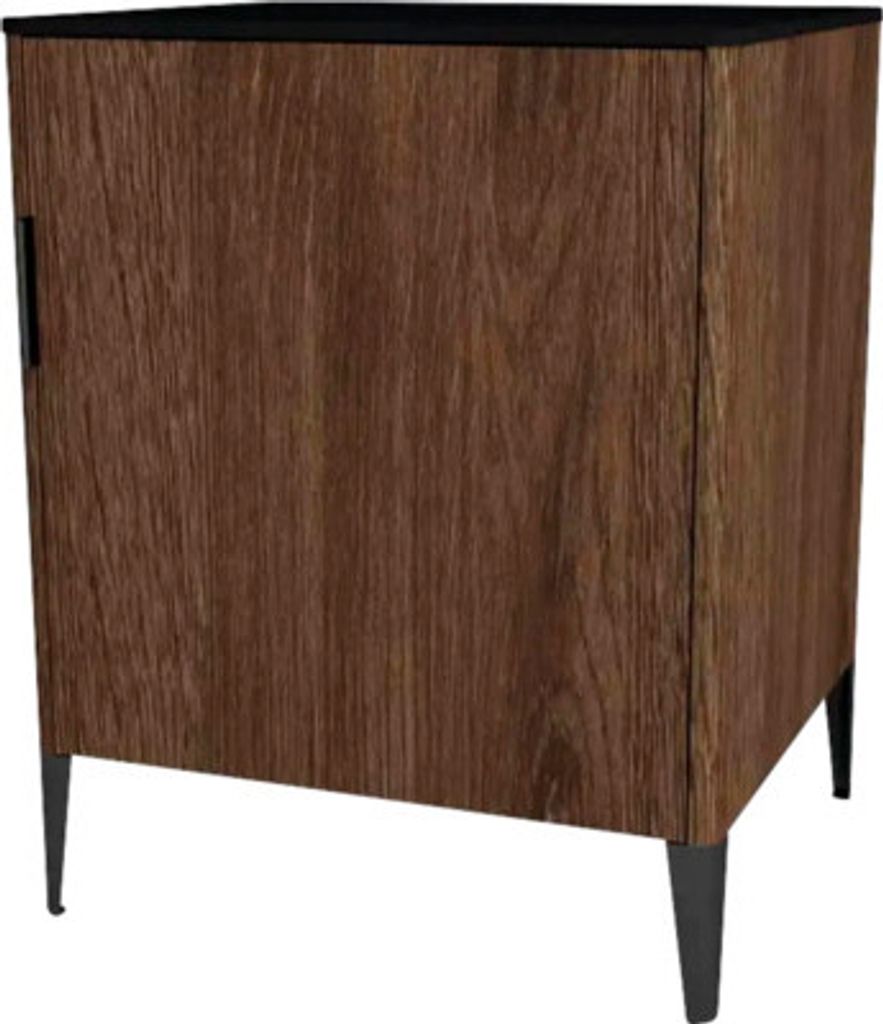 Kommode mit 1 Tür Devo Lotos 76x60x53 cm Anschlag rechts bronze expressive oak/schwarz